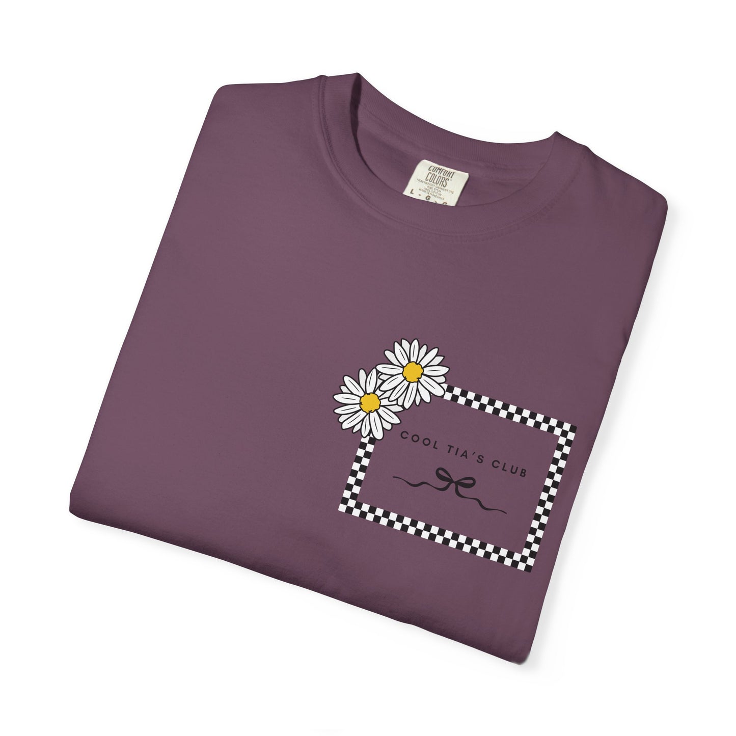 Daisy Checkerboard T-Shirt – "Cool Tia's Club" Graphic Tee