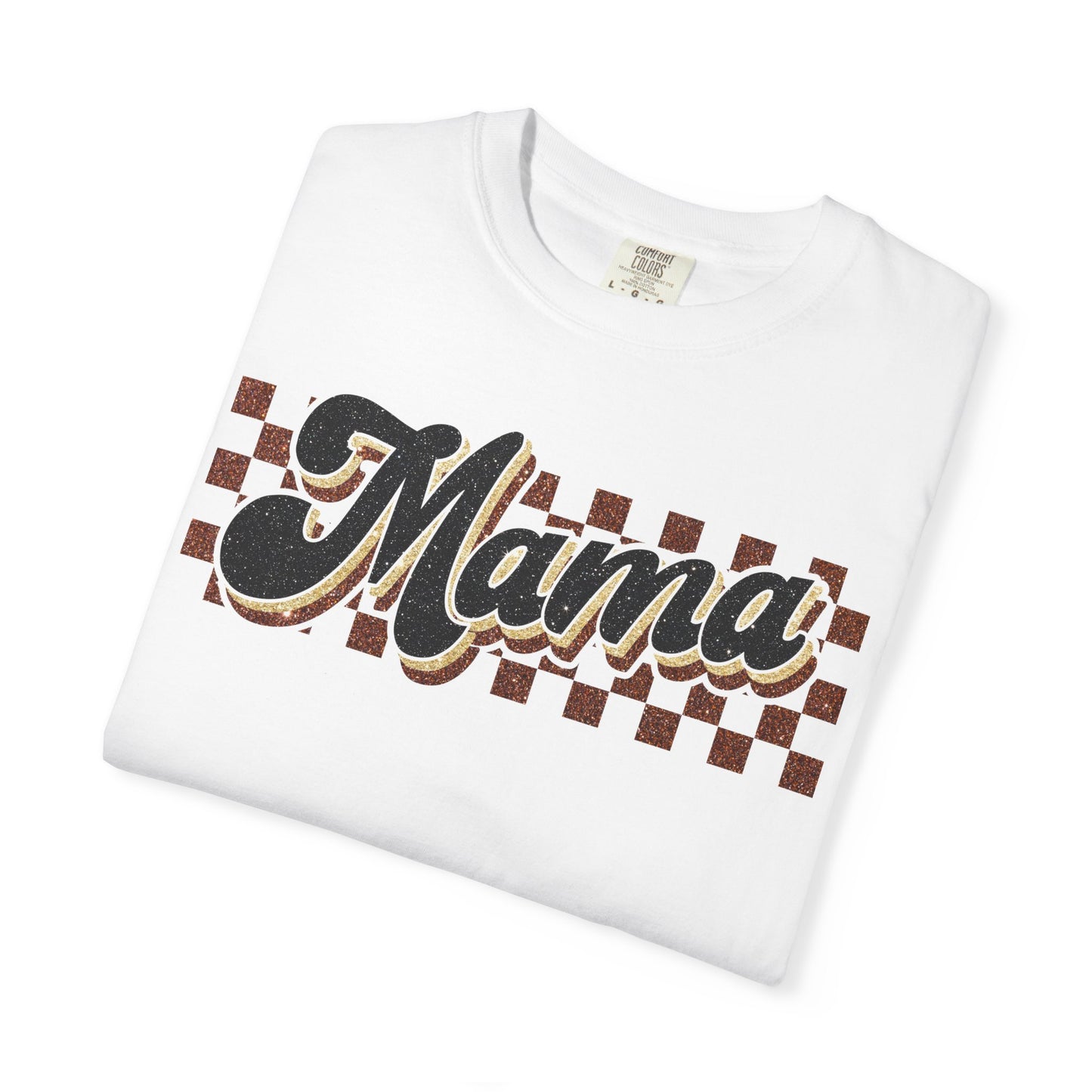Mama Retro Checkerboard T-Shirt