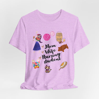 Mom Wife Nursing Student T‑Shirt — Nursing Student Gift Tee