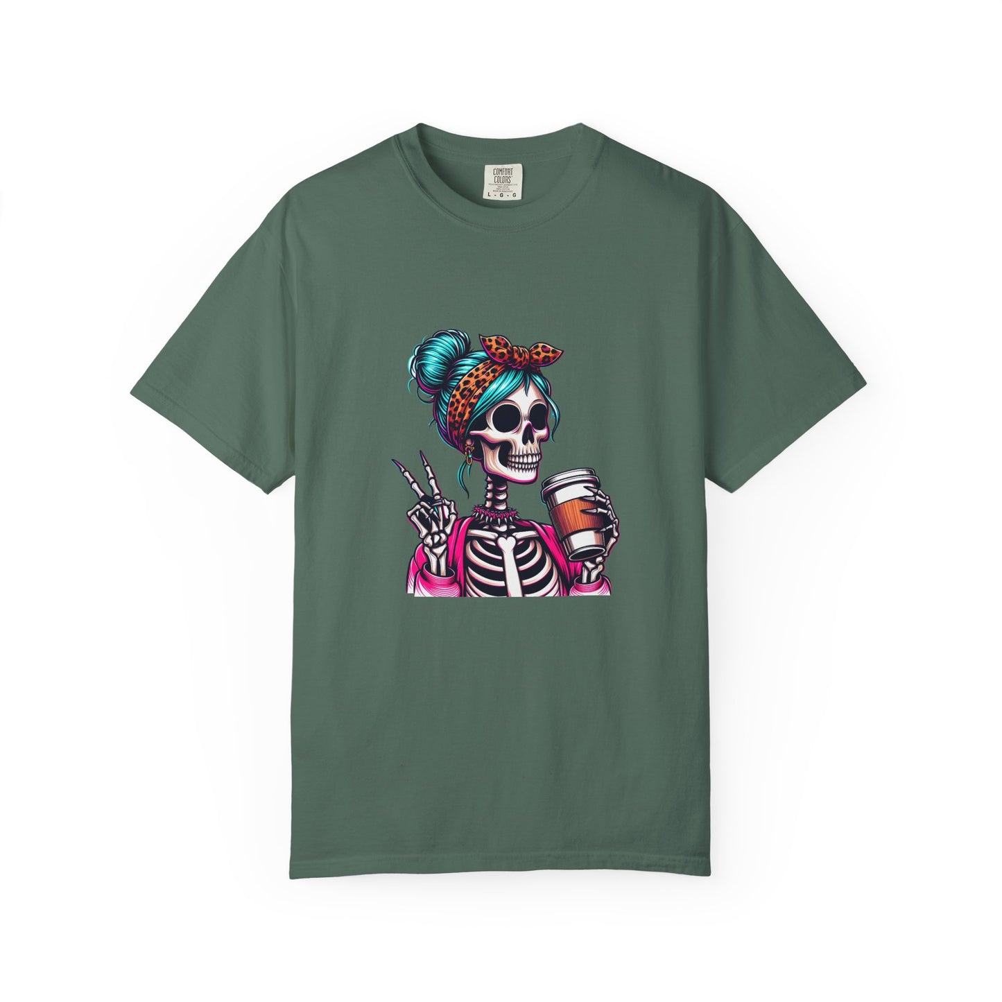 Skull Barista T-Shirt — Cute Skeleton Coffee Lover Tee