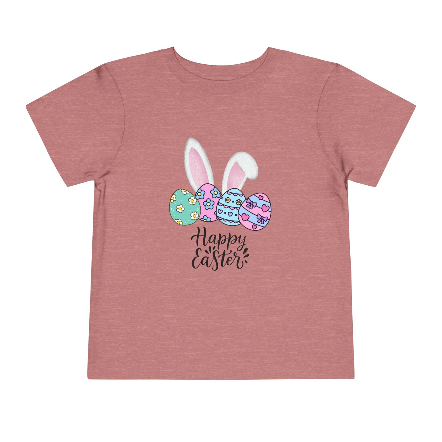 Toddler Tee - Happy Easter Bunny Ears & Colorful Eggs