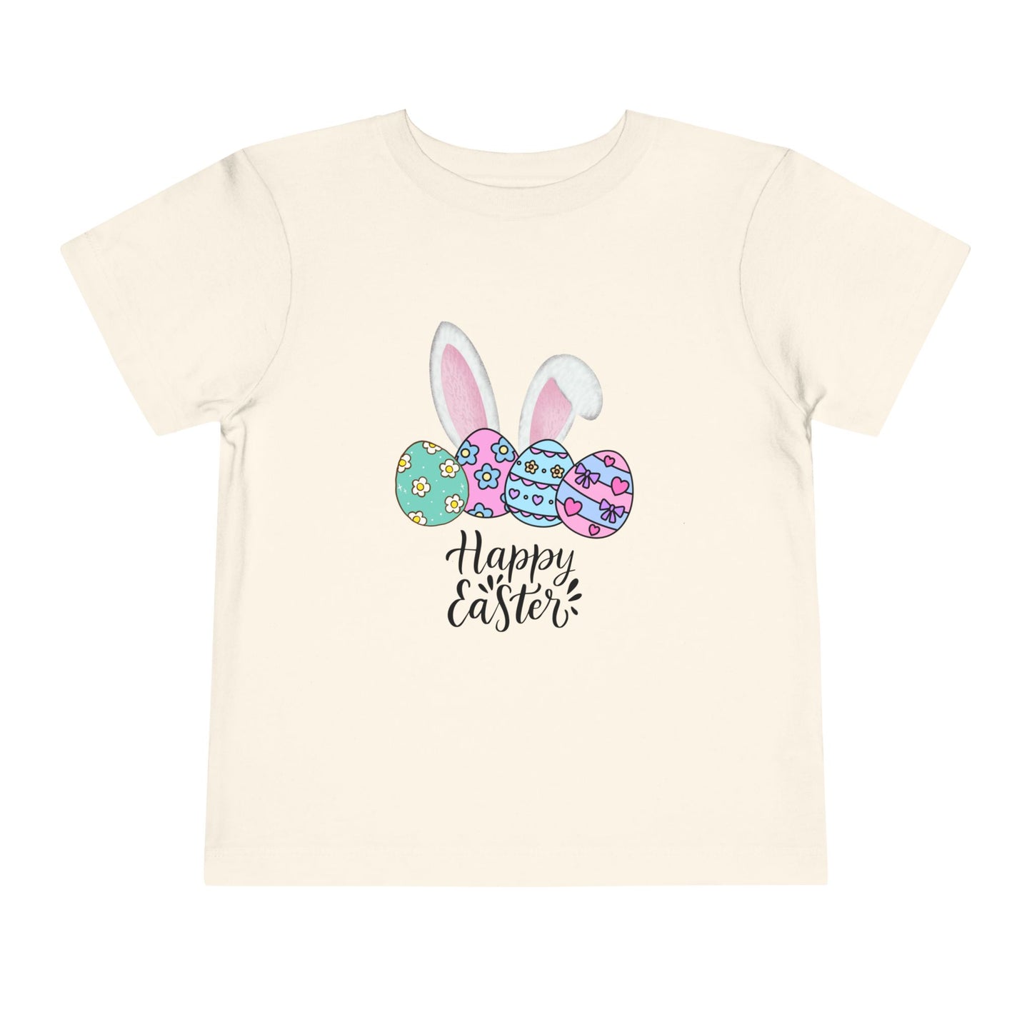 Toddler Tee - Happy Easter Bunny Ears & Colorful Eggs