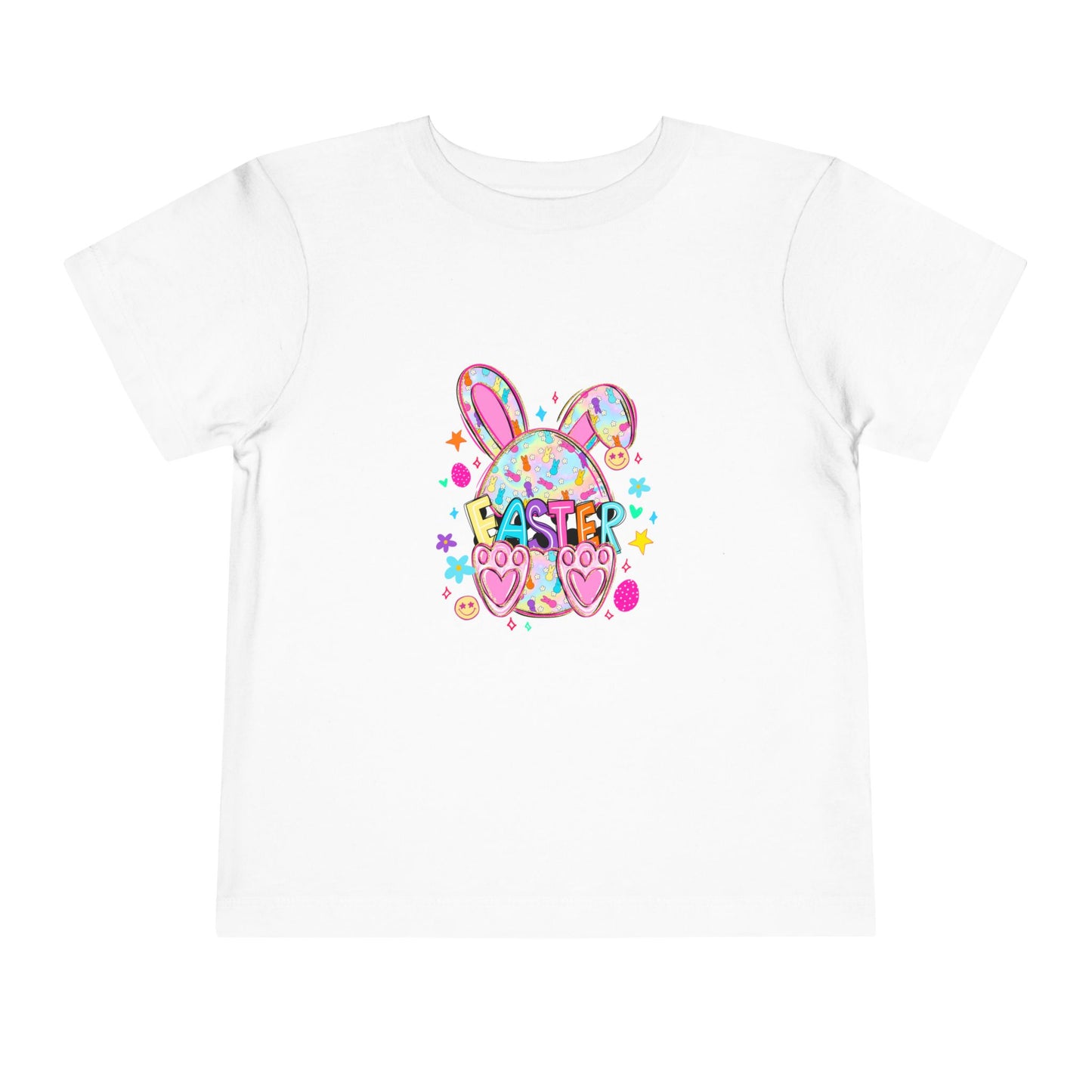 Toddler Tee — Colorful Easter Bunny Graphic Shirt