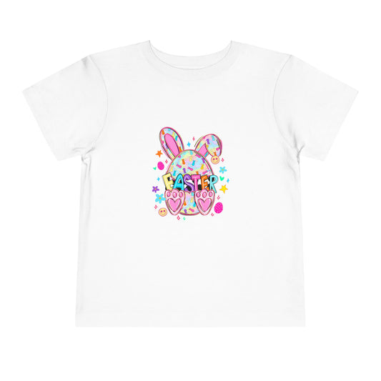 Toddler Tee — Colorful Easter Bunny Graphic Shirt