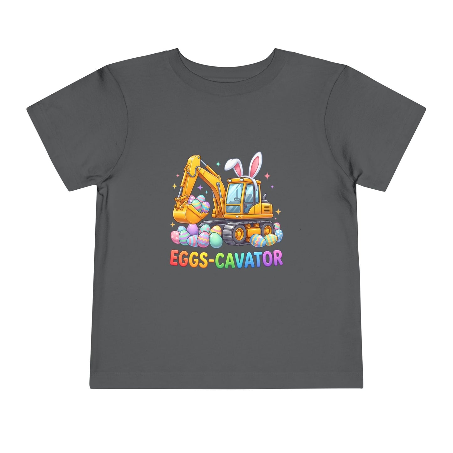Toddler Tee - "Eggs-cavator" Easter Shirt