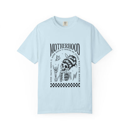 Motherhood Skull T‑Shirt — Vintage Mom Graphic Tee
