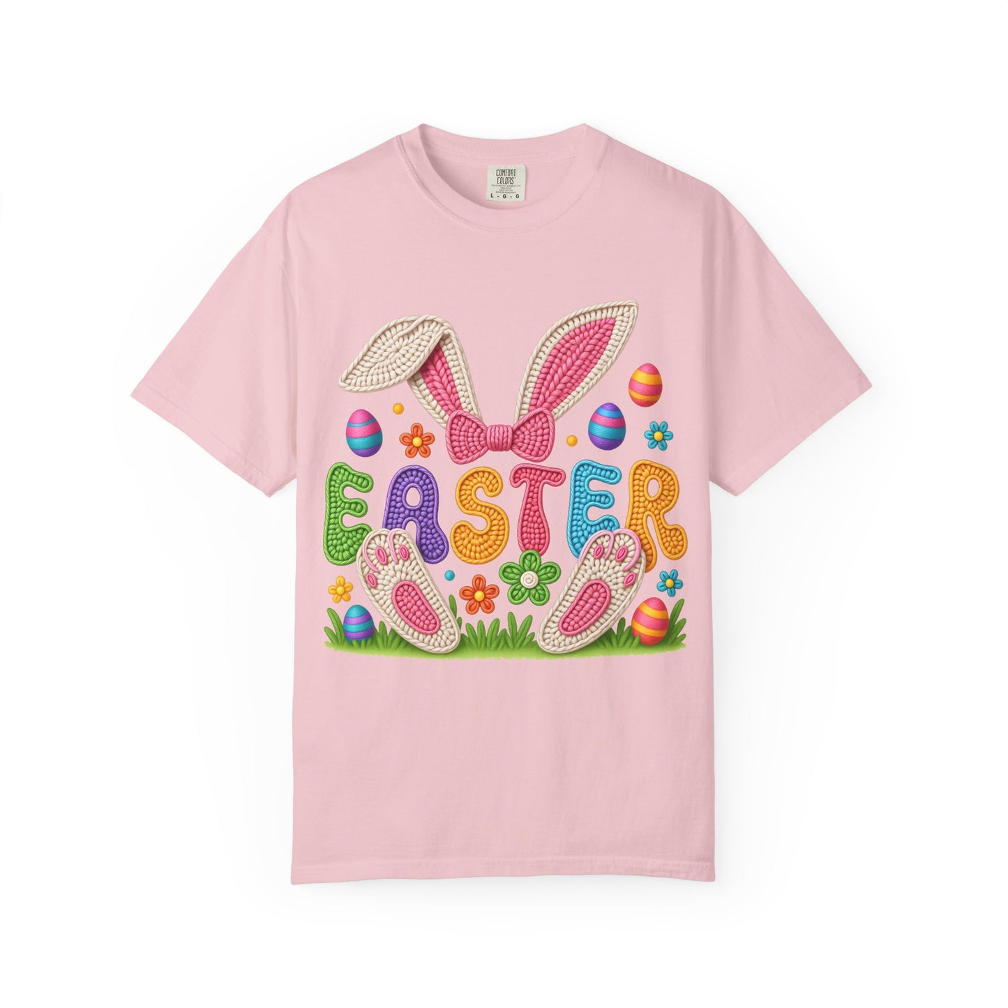 Easter Bunny Ears T-Shirt — Colorful Holiday Egg & Flowers Design