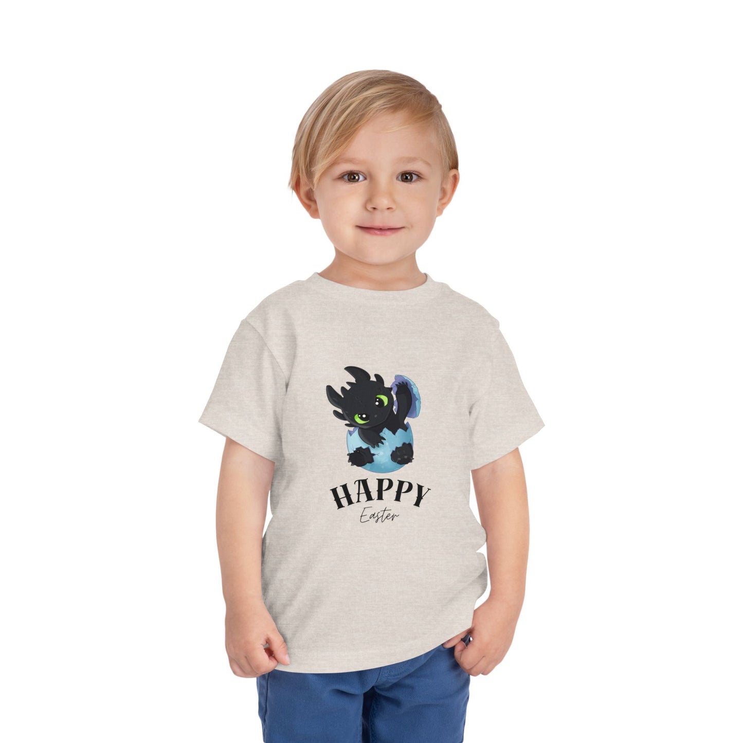 Toddler Tee — Cute Toothless 'Happy Easter' Kids Shirt