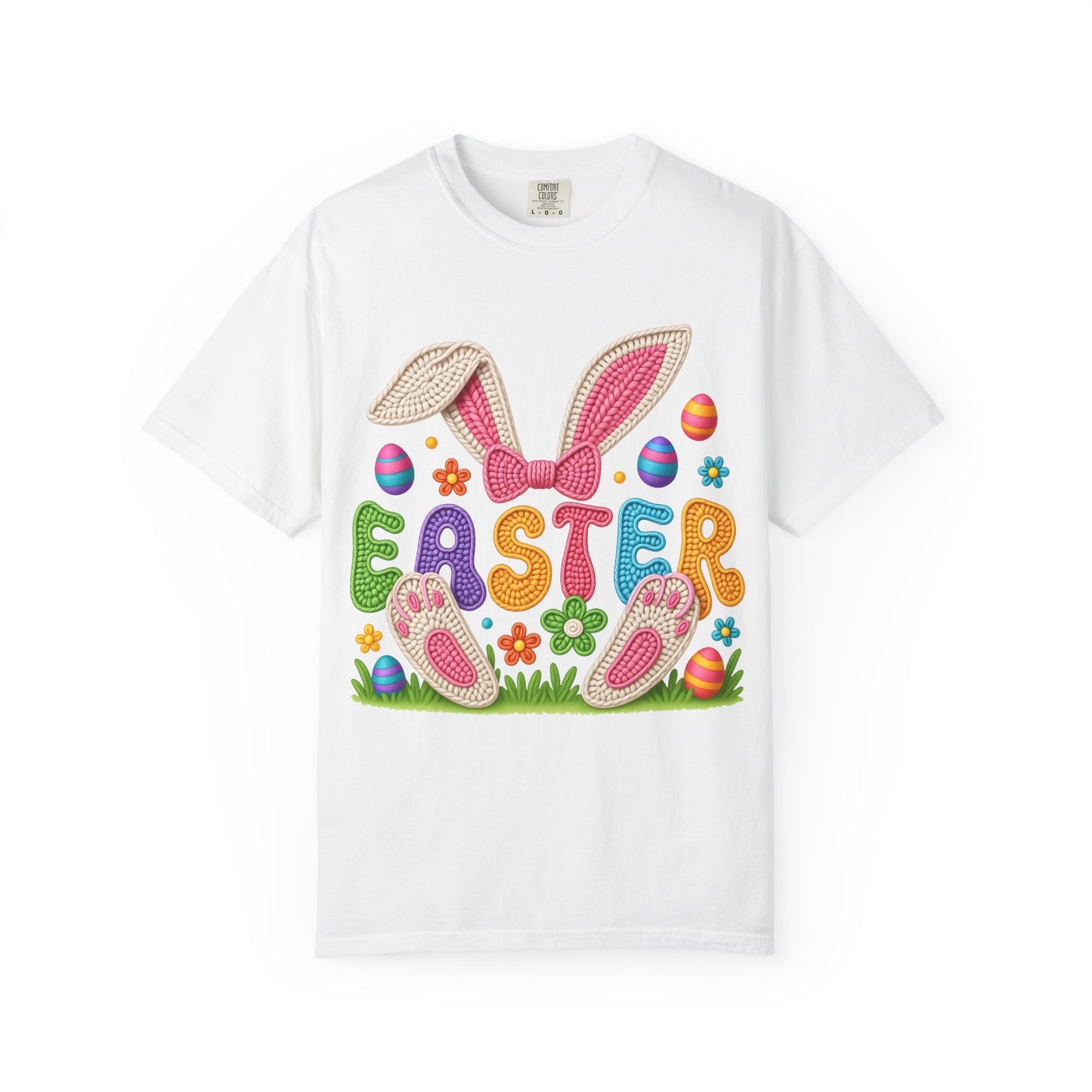 Easter Bunny Ears T-Shirt — Colorful Holiday Egg & Flowers Design