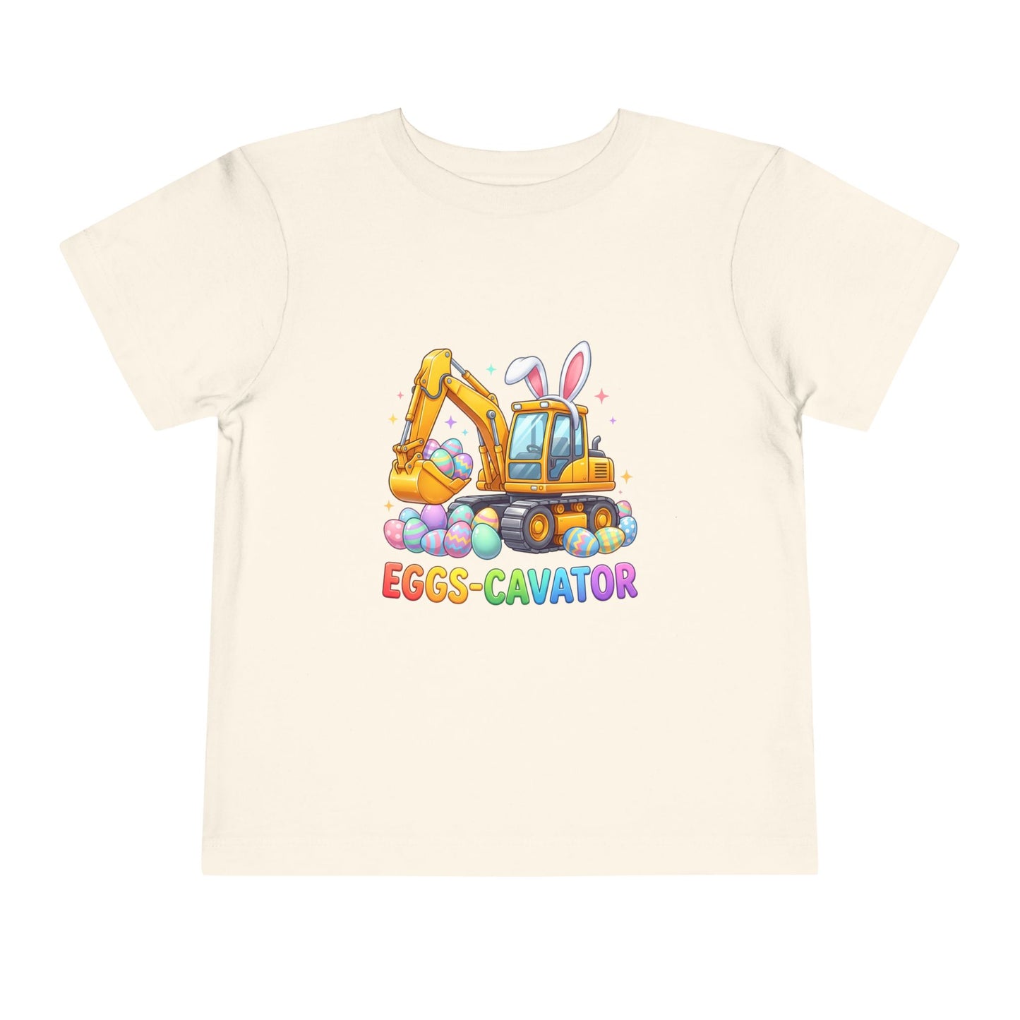 Toddler Tee - "Eggs-cavator" Easter Shirt