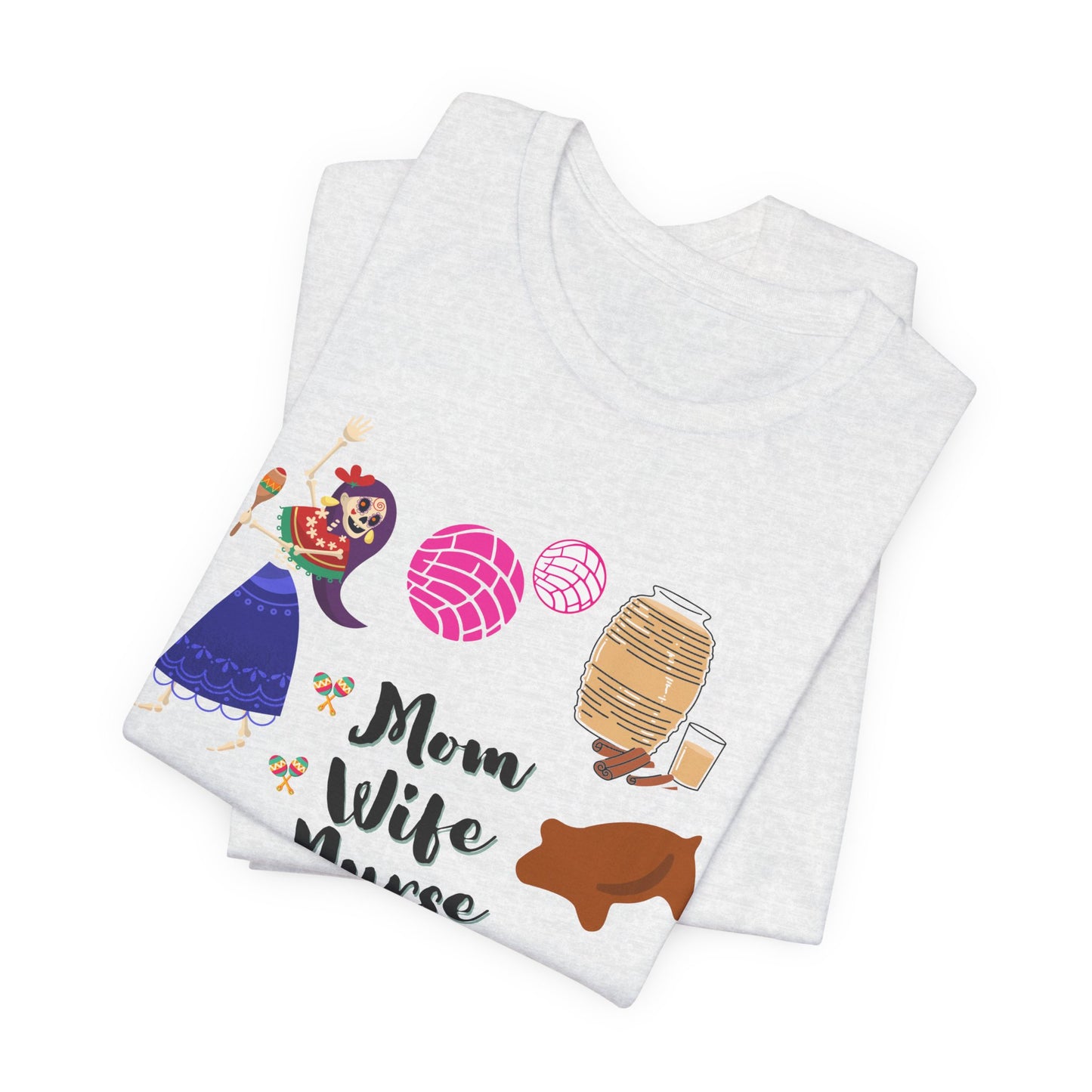 Mom Wife Nurse T‑Shirt — Cute Nurse Life Graphic Tee