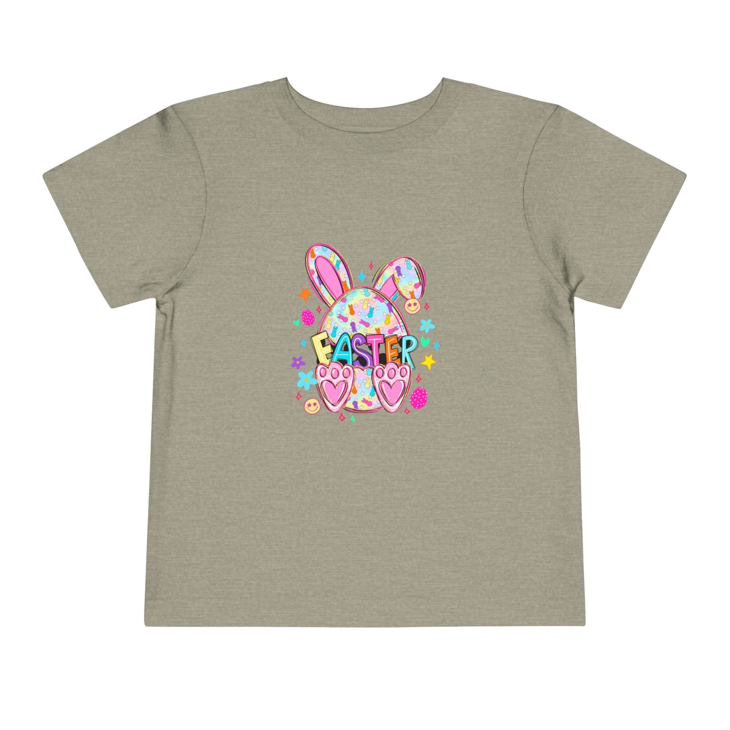 Toddler Tee — Colorful Easter Bunny Graphic Shirt