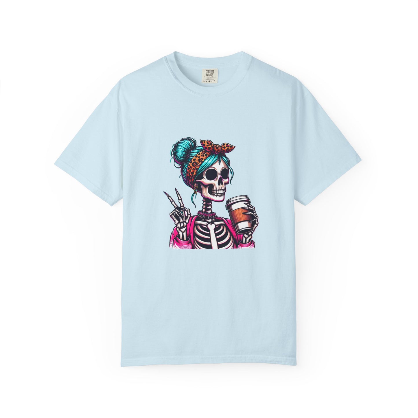 Skull Barista T-Shirt — Cute Skeleton Coffee Lover Tee