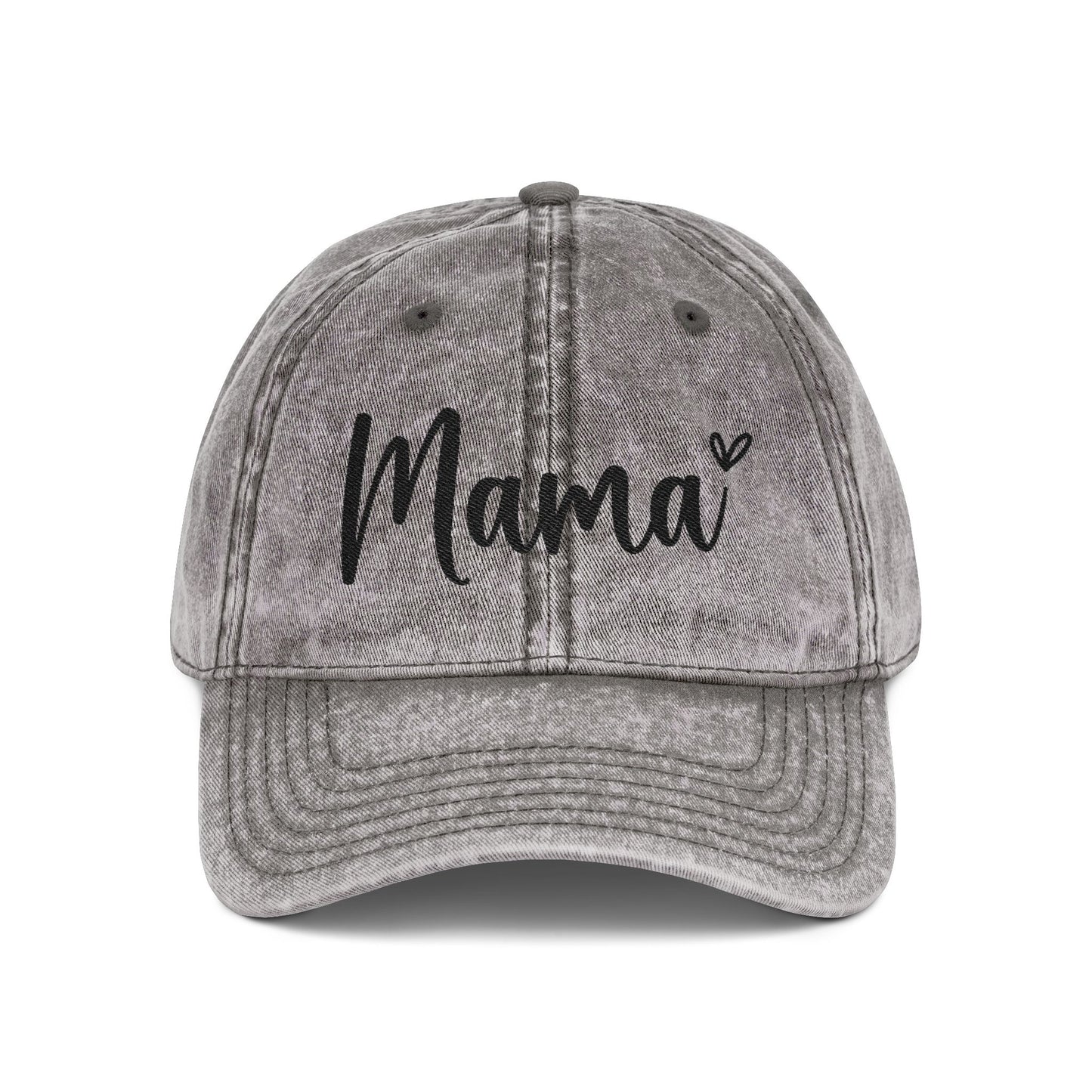 Mama Embroidered Vintage Cap — Distressed Red Baseball Hat for Mother's Day