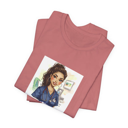 Nurse Empowerment Tee – Cute Female Nurse Illustration