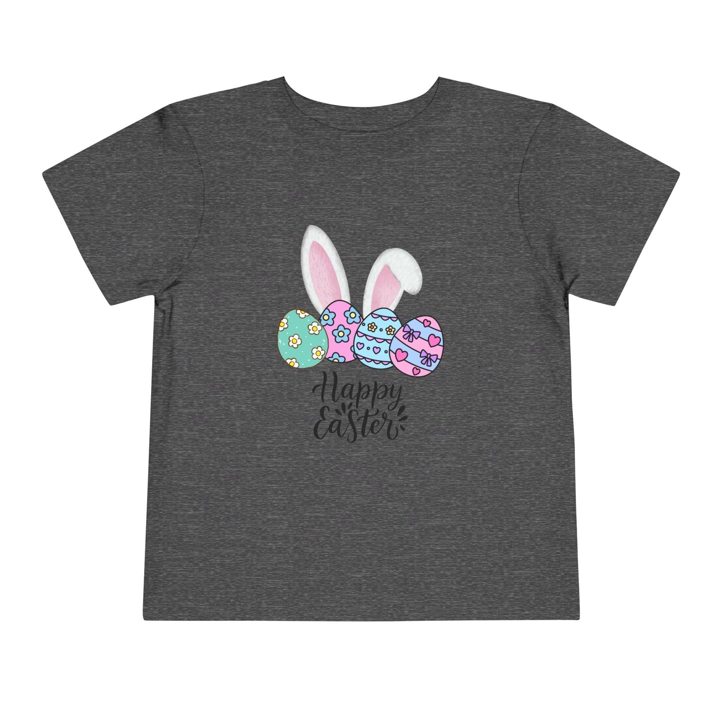 Toddler Tee - Happy Easter Bunny Ears & Colorful Eggs