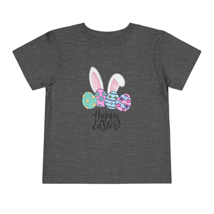 Toddler Tee - Happy Easter Bunny Ears & Colorful Eggs