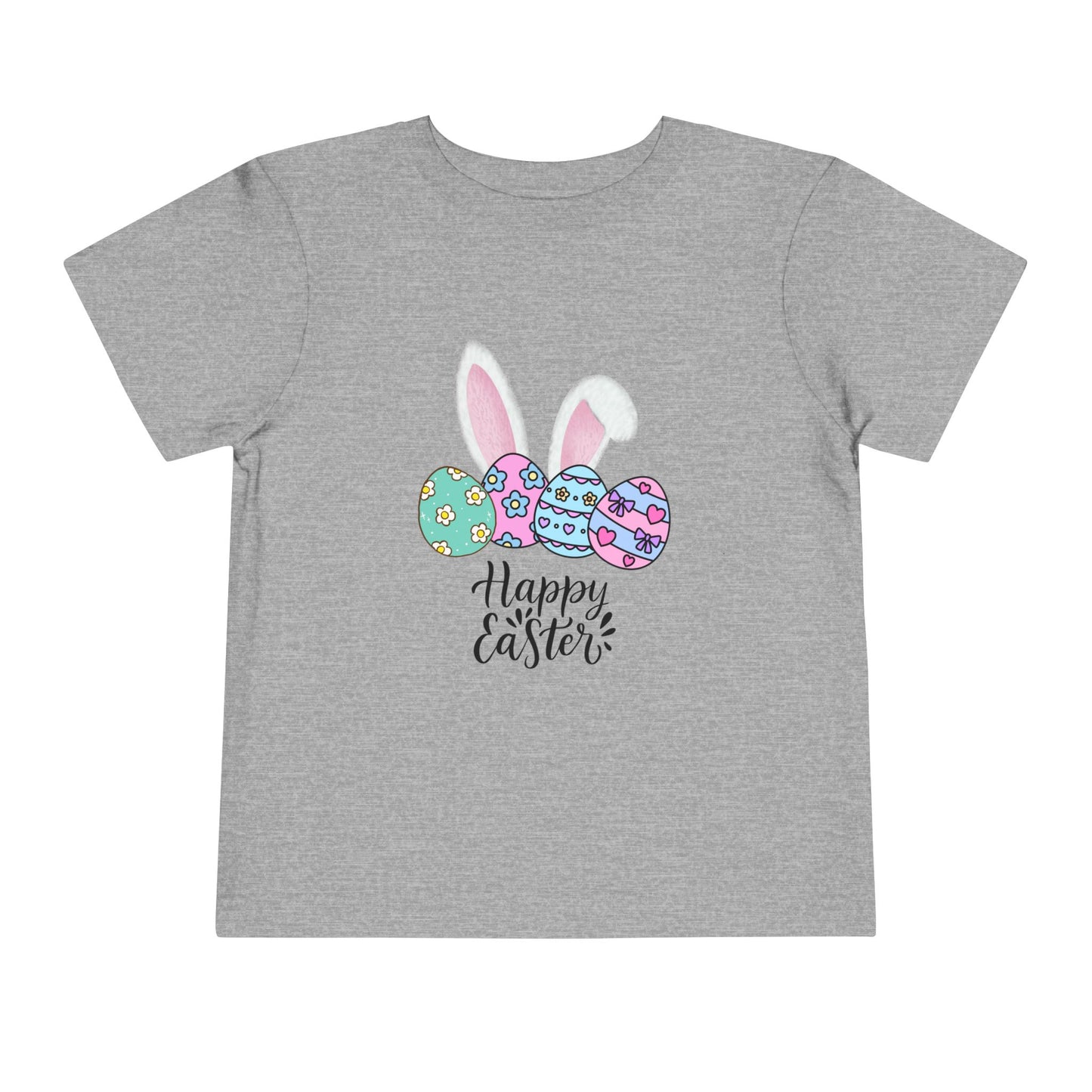 Toddler Tee - Happy Easter Bunny Ears & Colorful Eggs