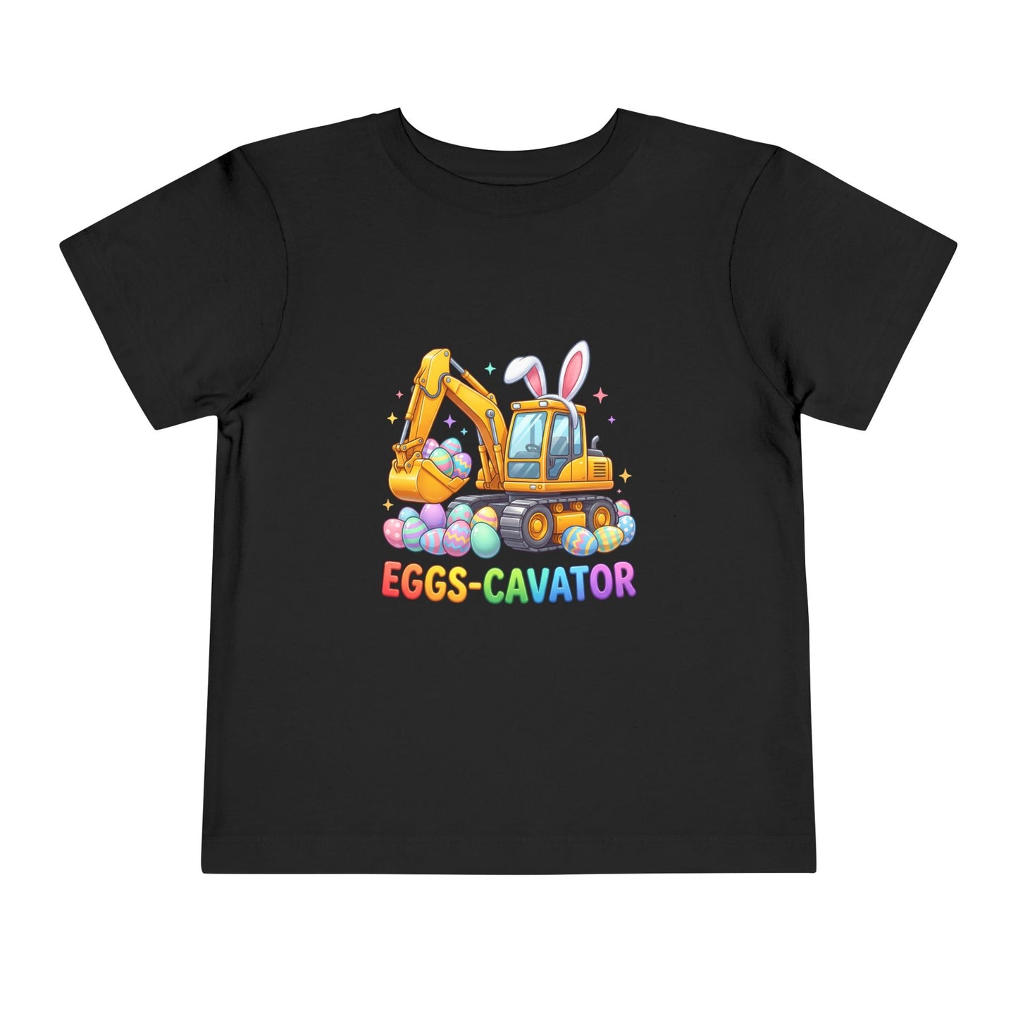 Toddler Tee - "Eggs-cavator" Easter Shirt