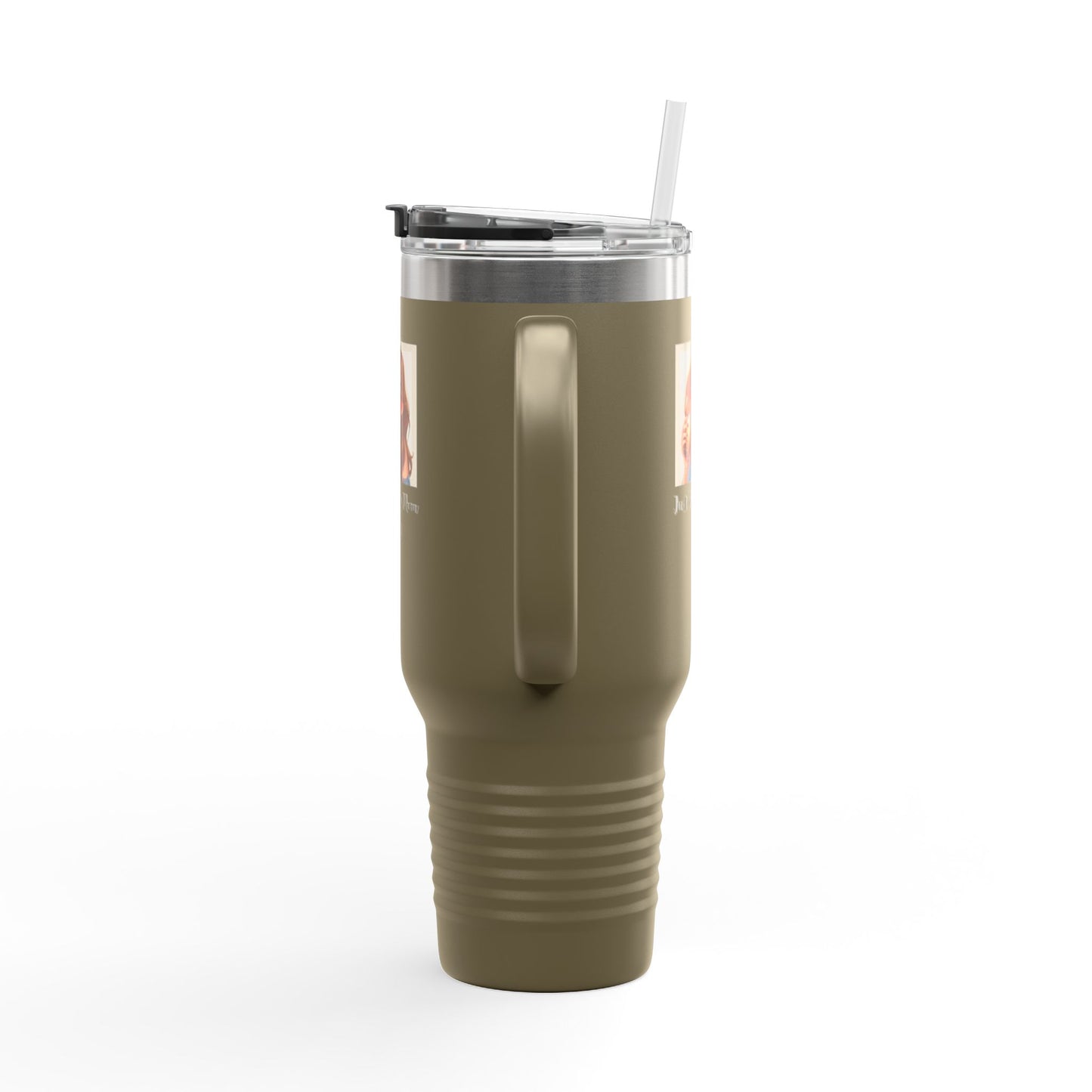 40oz Insulated Travel Mug – “Just Doing Mom Shit”
