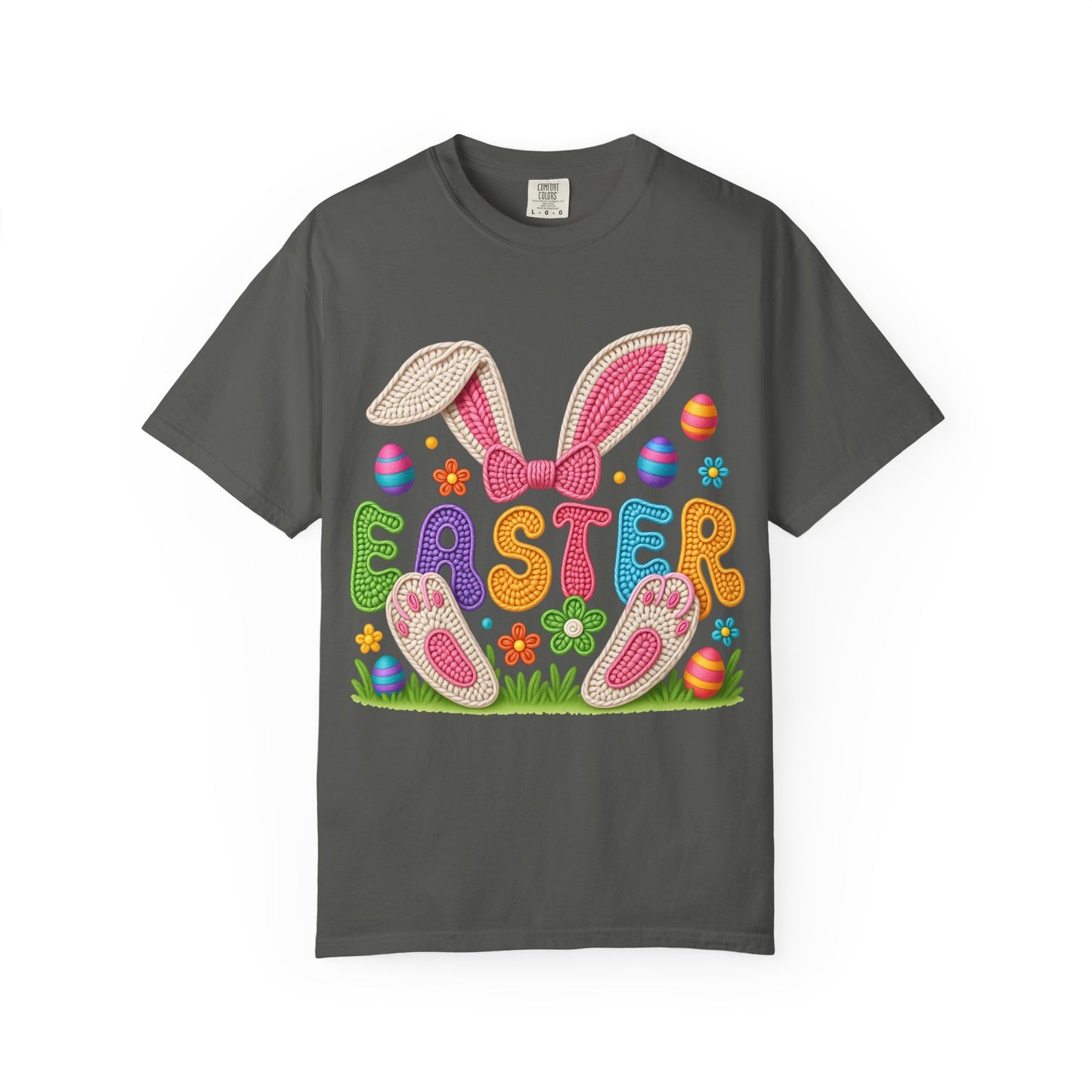 Easter Bunny Ears T-Shirt — Colorful Holiday Egg & Flowers Design