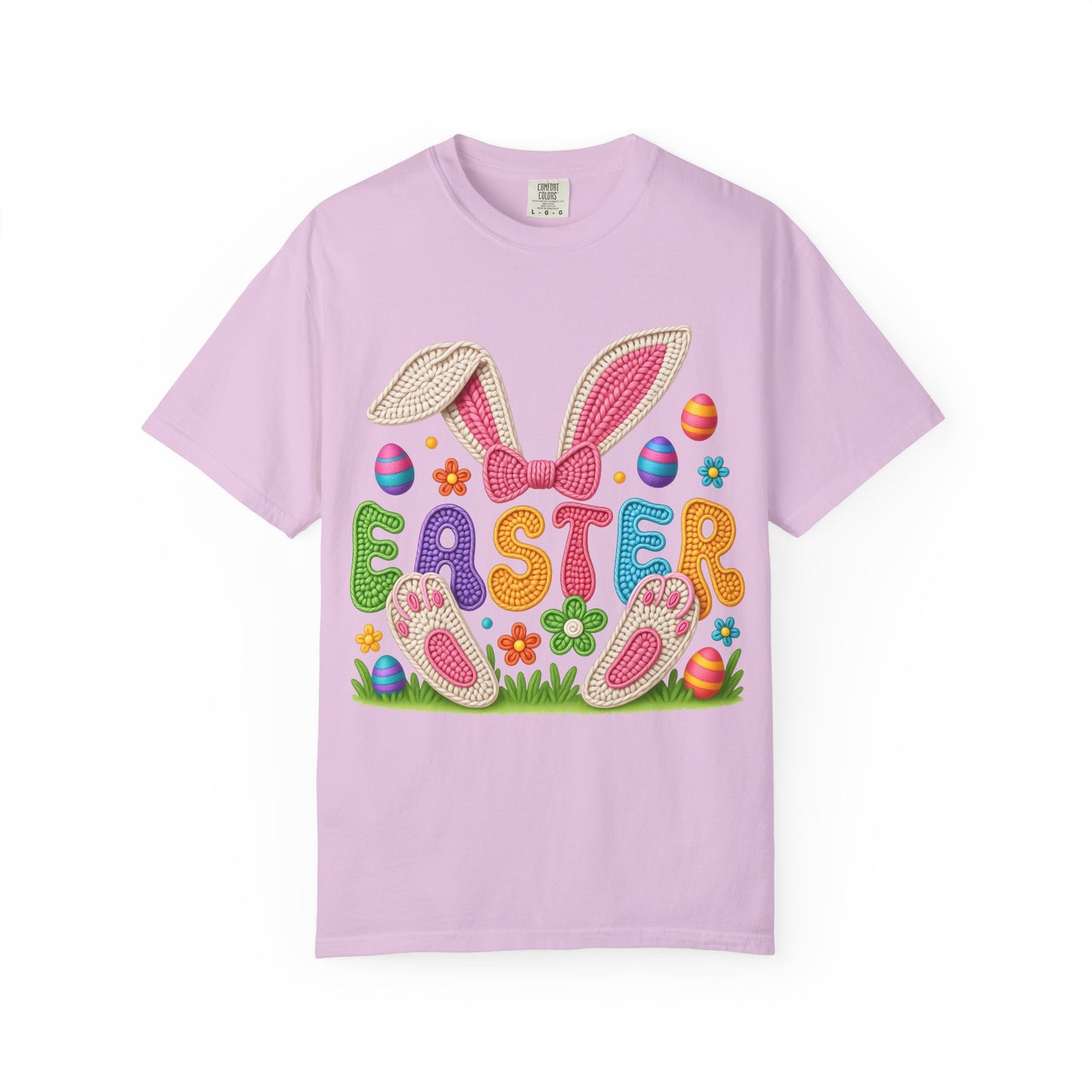 Easter Bunny Ears T-Shirt — Colorful Holiday Egg & Flowers Design