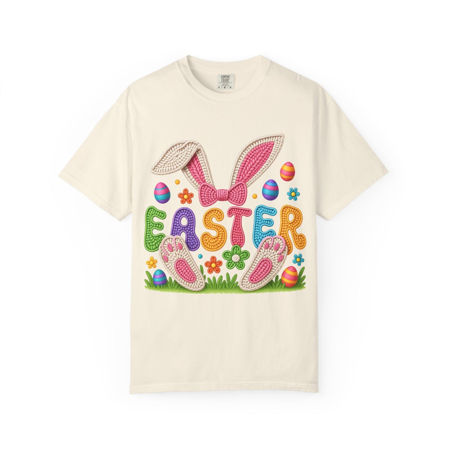 Easter Bunny Ears T-Shirt — Colorful Holiday Egg & Flowers Design