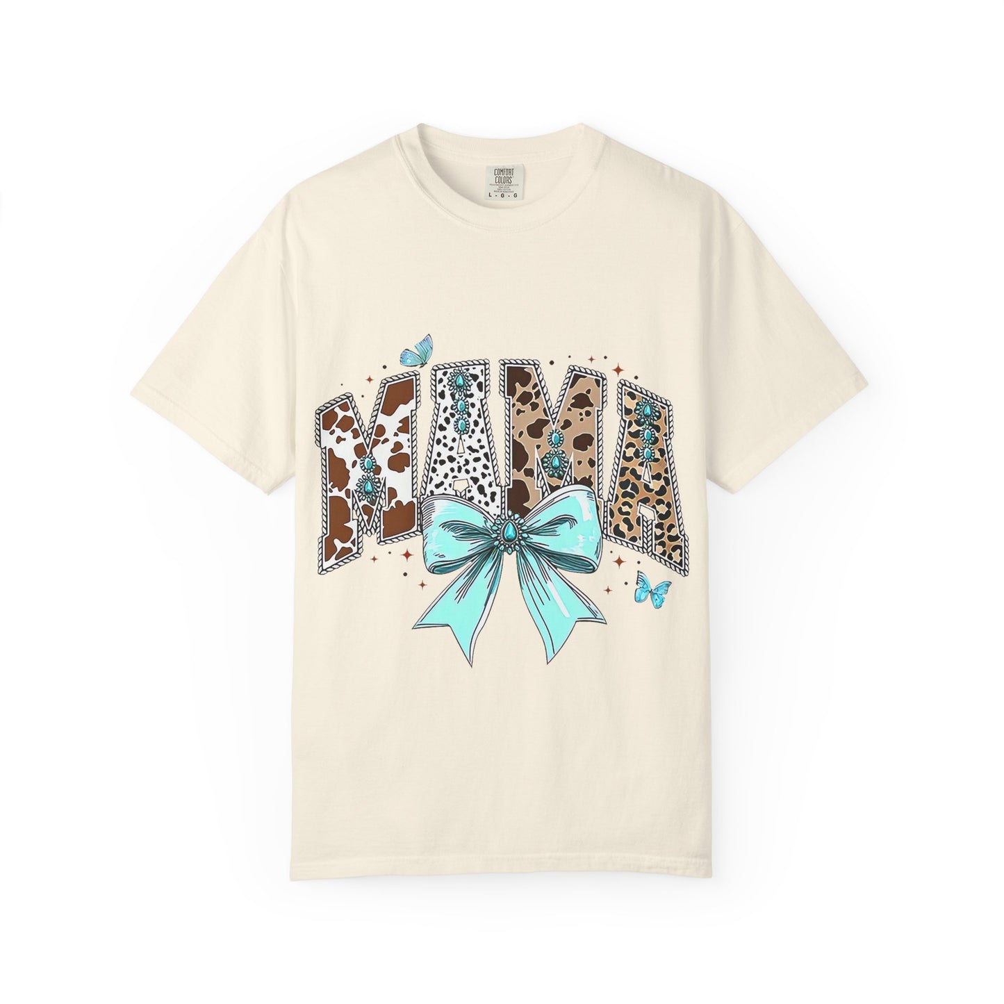 Cowprint Turqoise Mama shirt