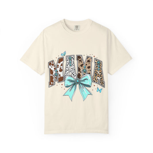 Cowprint Turqoise Mama shirt