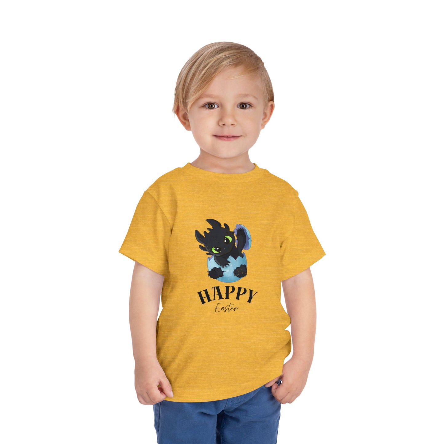 Toddler Tee — Cute Toothless 'Happy Easter' Kids Shirt