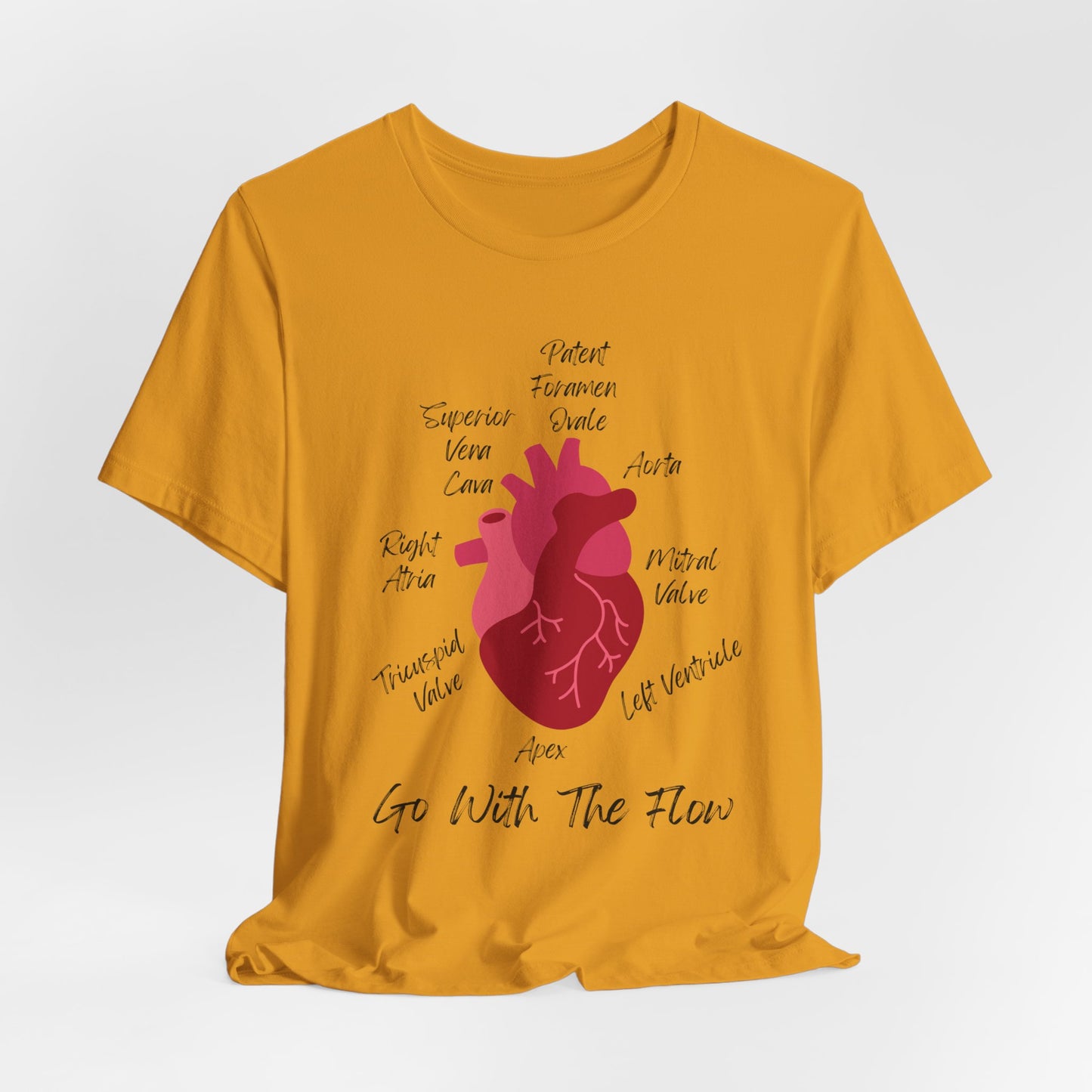 'Go With The Flow' Heart Anatomy Shirt