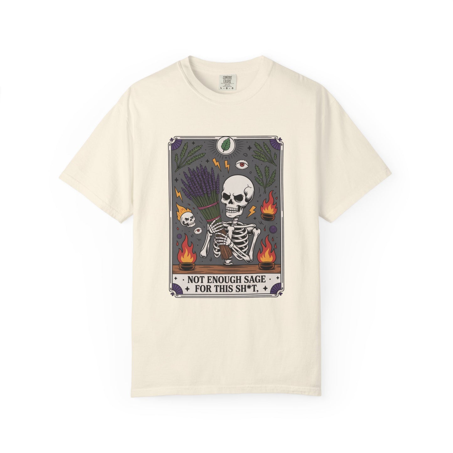 Not Enough Sage For This Shit T-Shirt — Skeletal Tarot Graphic Tee