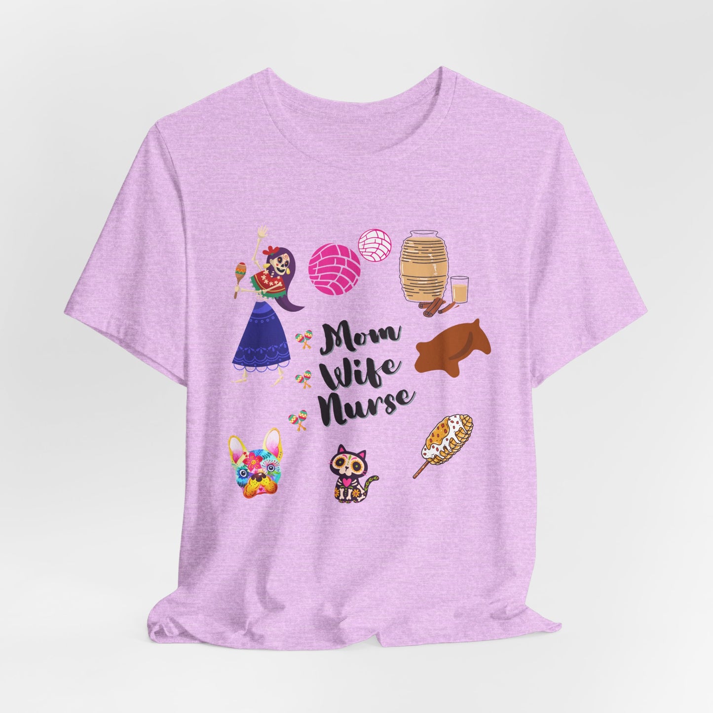Mom Wife Nurse T‑Shirt — Cute Nurse Life Graphic Tee