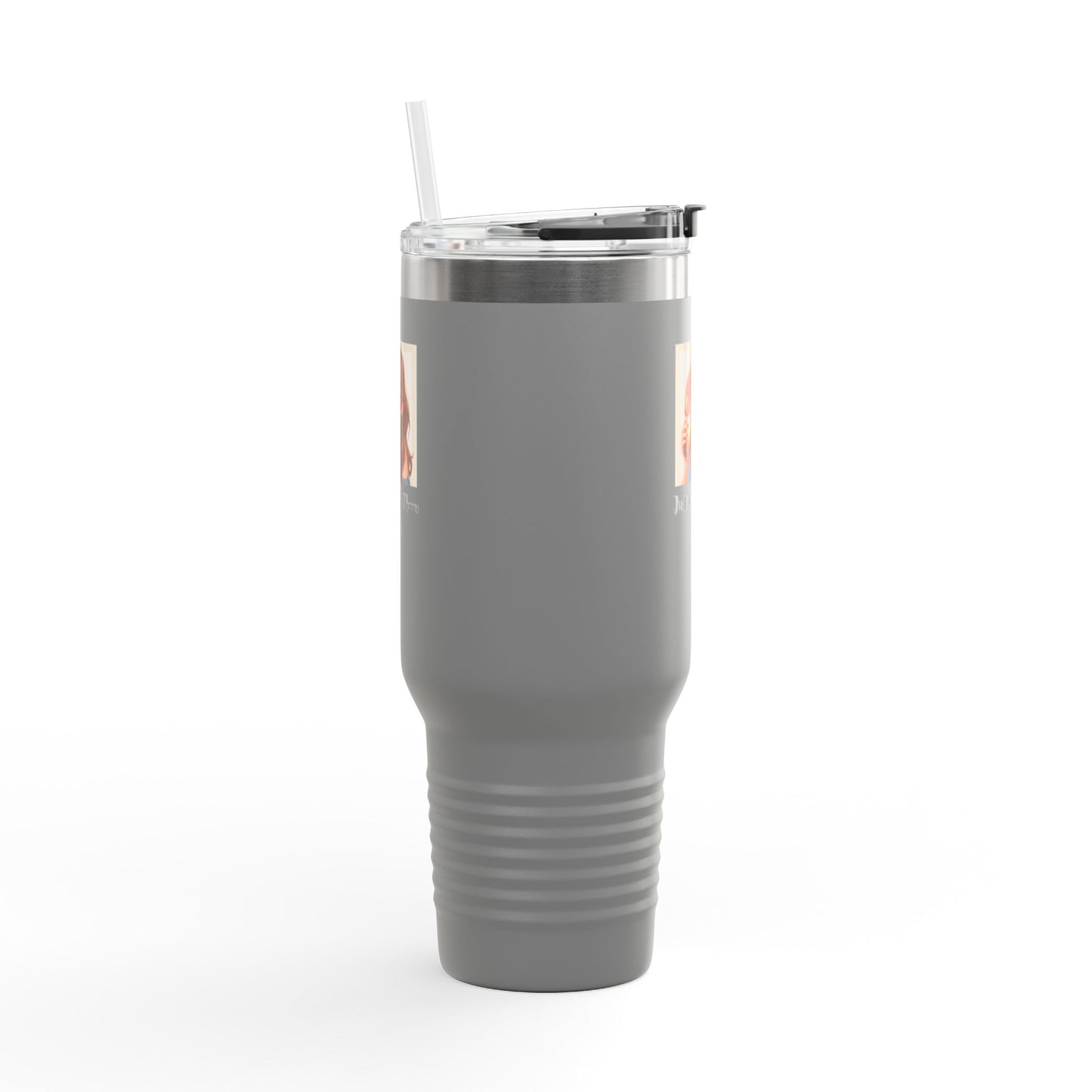 40oz Insulated Travel Mug – “Just Doing Mom Shit”