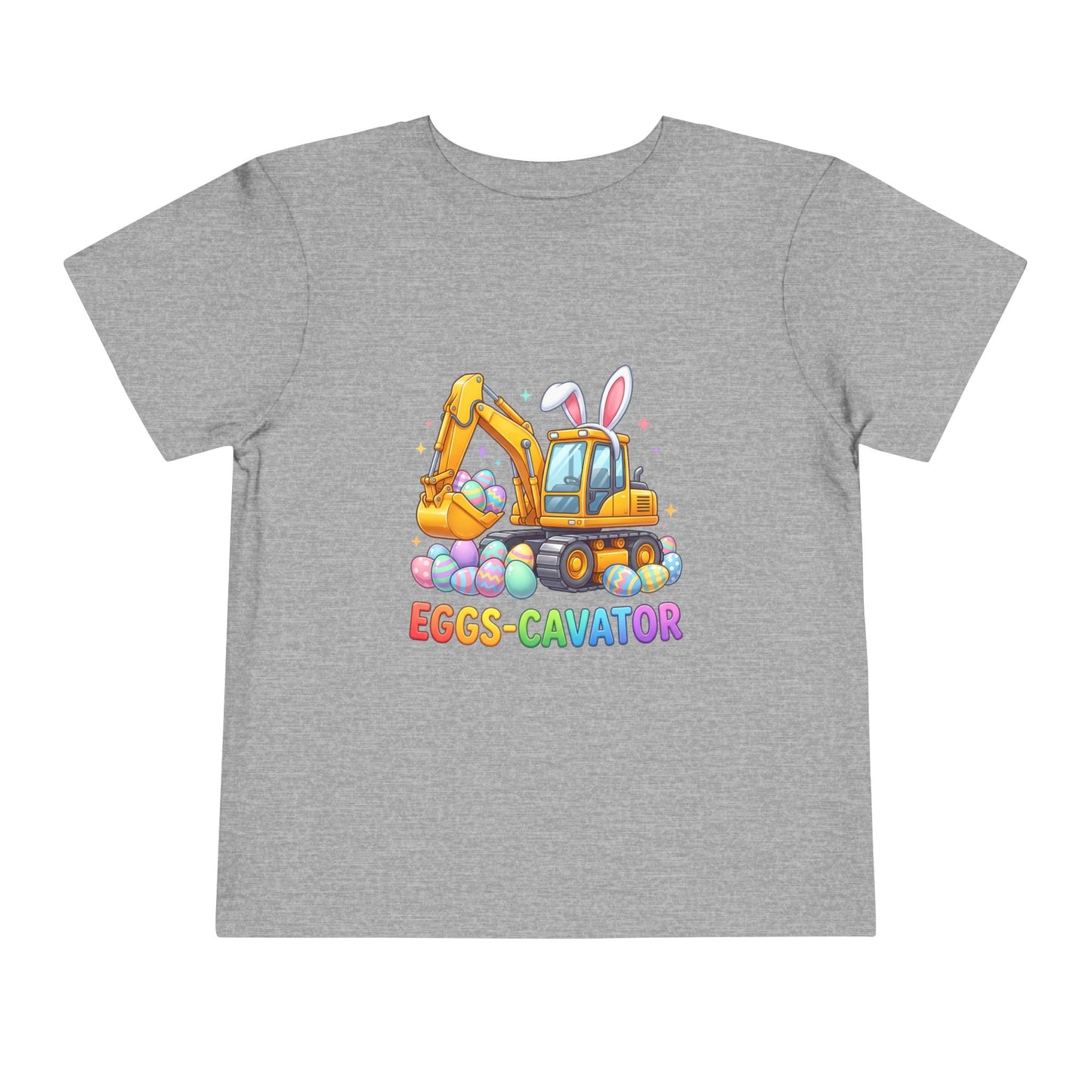 Toddler Tee - "Eggs-cavator" Easter Shirt