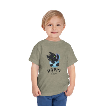 Toddler Tee — Cute Toothless 'Happy Easter' Kids Shirt