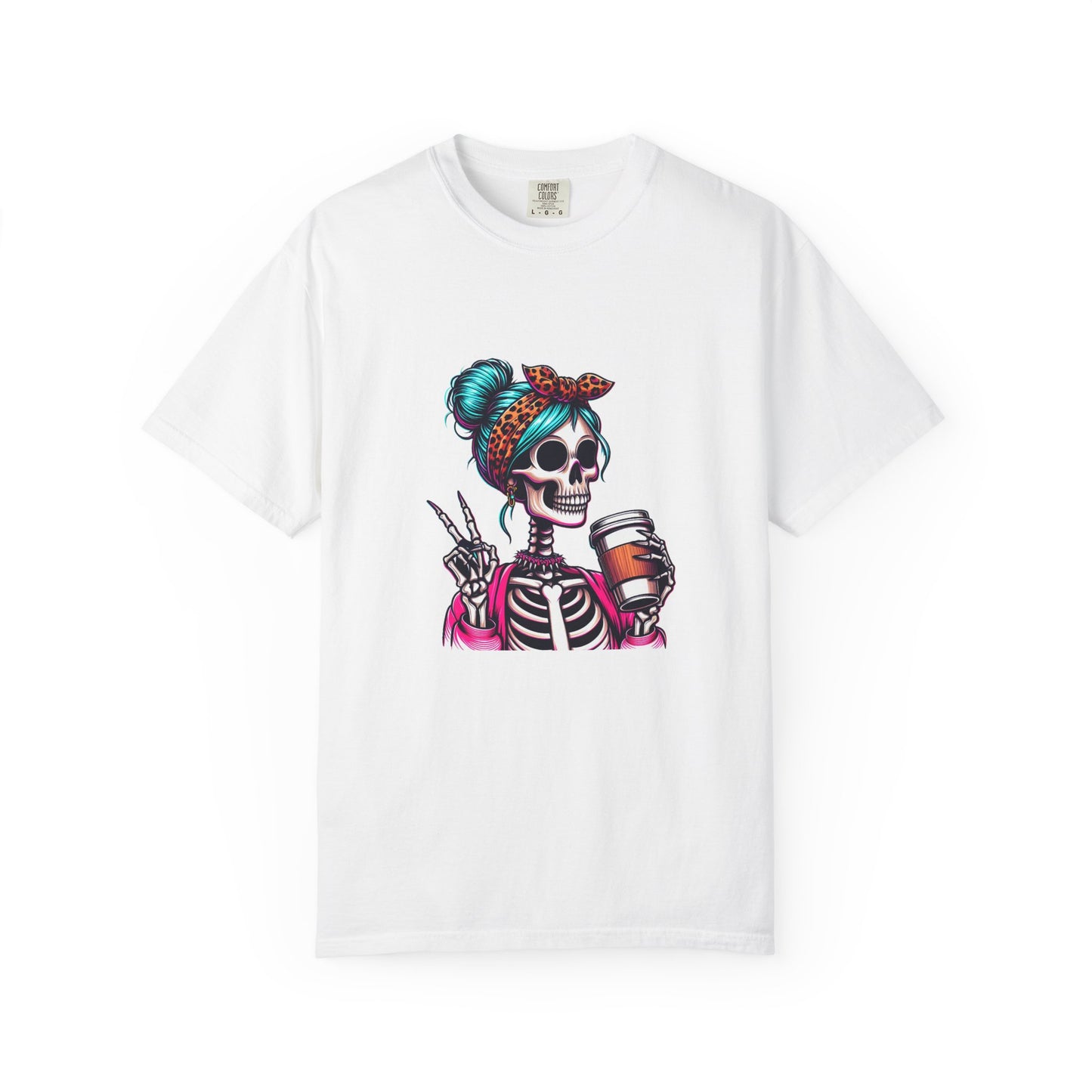 Skull Barista T-Shirt — Cute Skeleton Coffee Lover Tee
