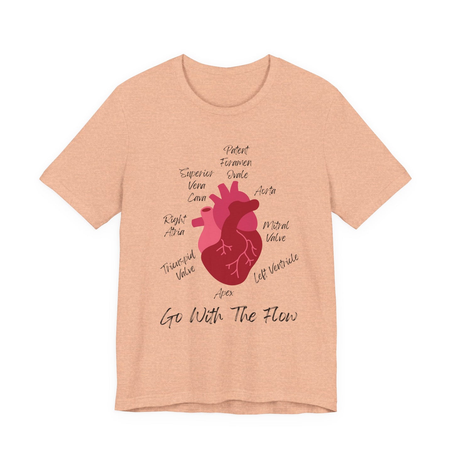 'Go With The Flow' Heart Anatomy Shirt