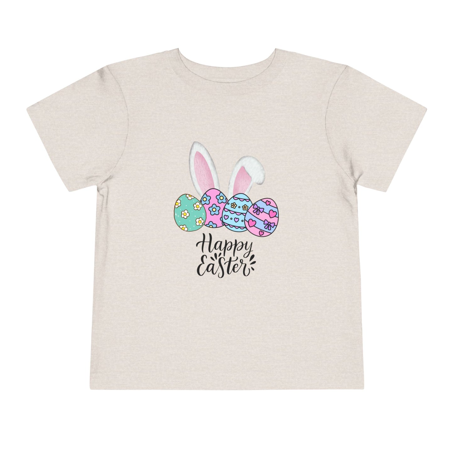 Toddler Tee - Happy Easter Bunny Ears & Colorful Eggs