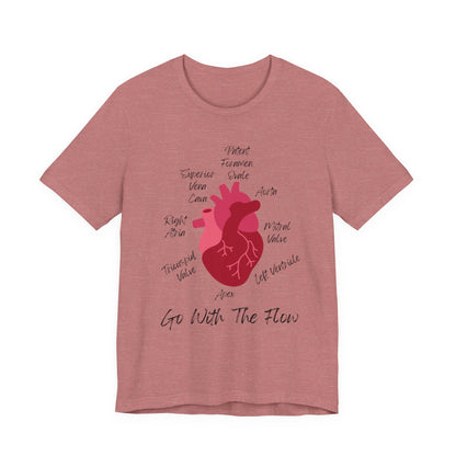 'Go With The Flow' Heart Anatomy Shirt