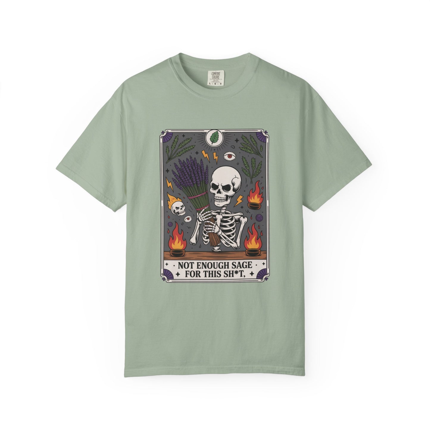 Not Enough Sage For This Shit T-Shirt — Skeletal Tarot Graphic Tee