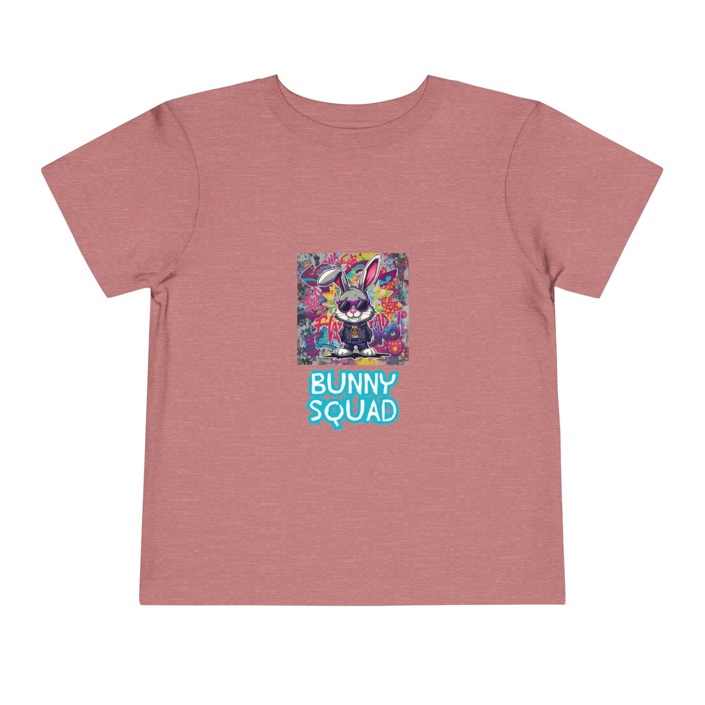 Toddler Tee — Colorful 'Bunny Squad' Graphic Shirt
