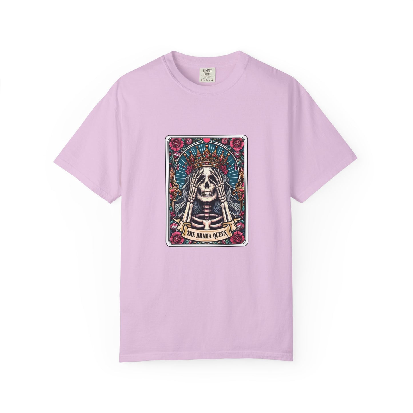 Skeleton Queen Graphic T-Shirt – Gothic Skull Floral Tee