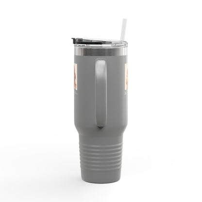 40oz Insulated Travel Mug – “Just Doing Mom Shit”