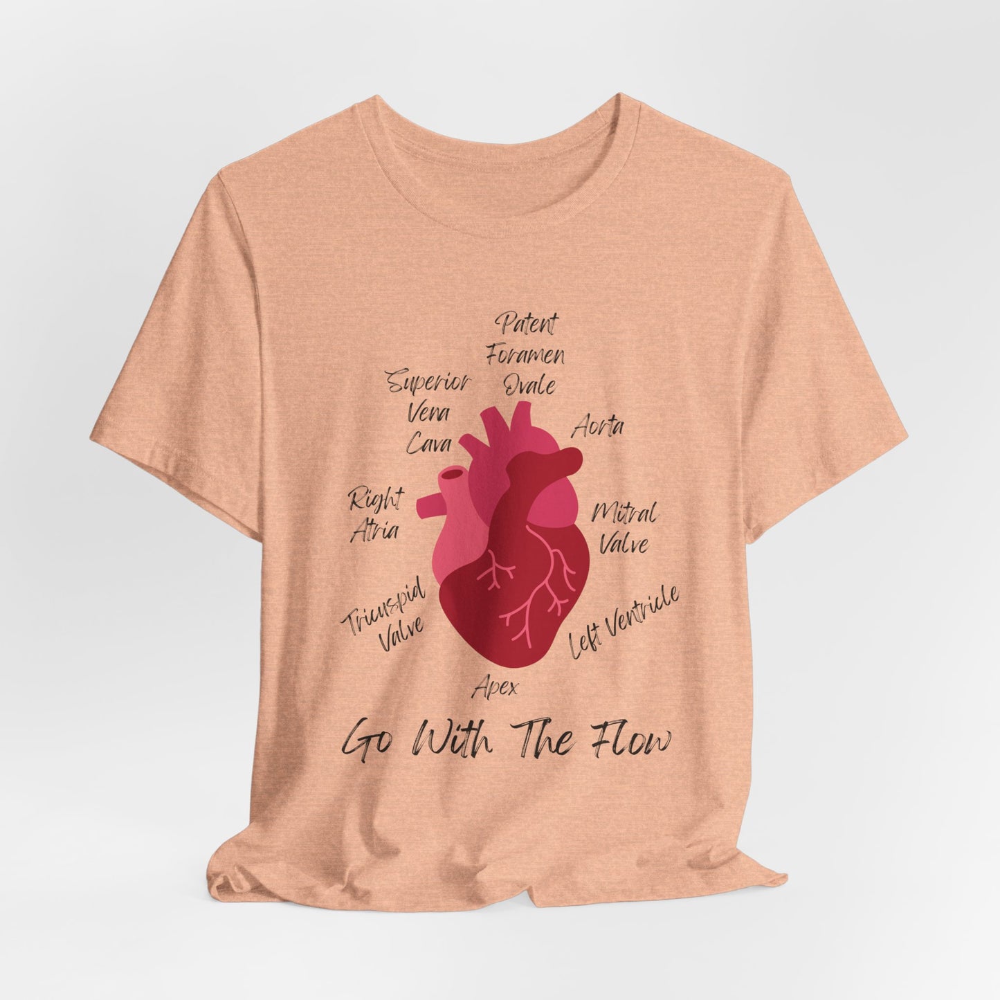 'Go With The Flow' Heart Anatomy Shirt