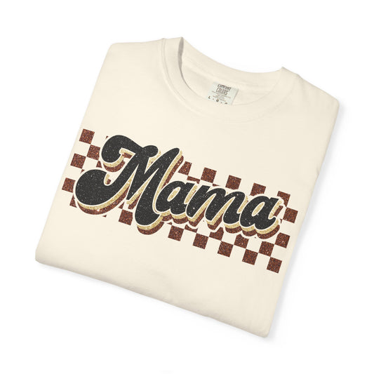 Mama Retro Checkerboard T-Shirt