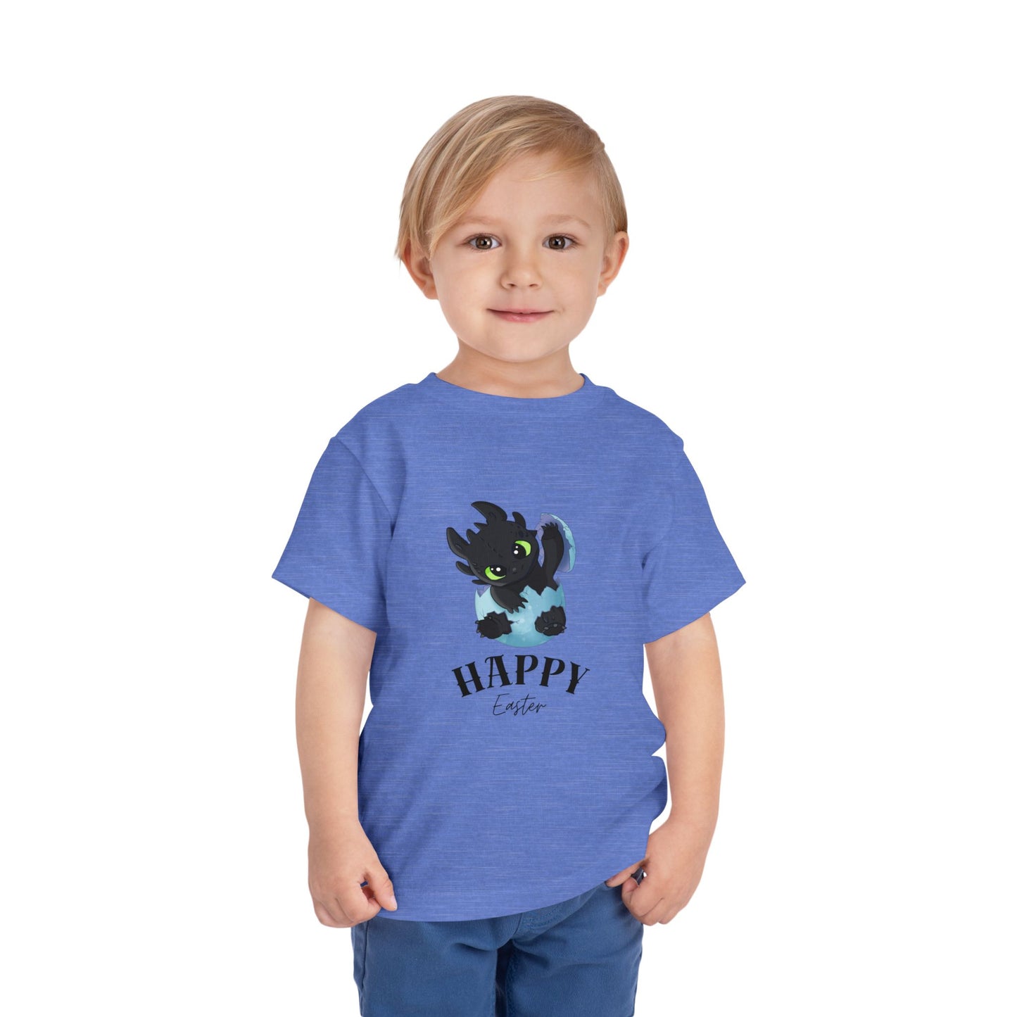 Toddler Tee — Cute Toothless 'Happy Easter' Kids Shirt