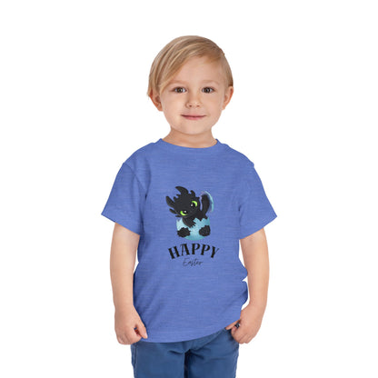 Toddler Tee — Cute Toothless 'Happy Easter' Kids Shirt