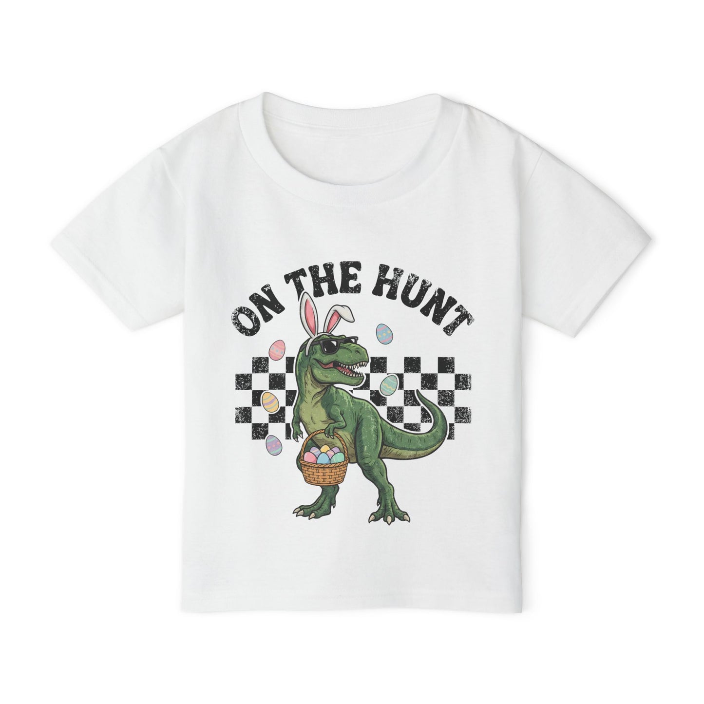Toddler T-Shirt — "On The Hunt" Easter Dino Graphic