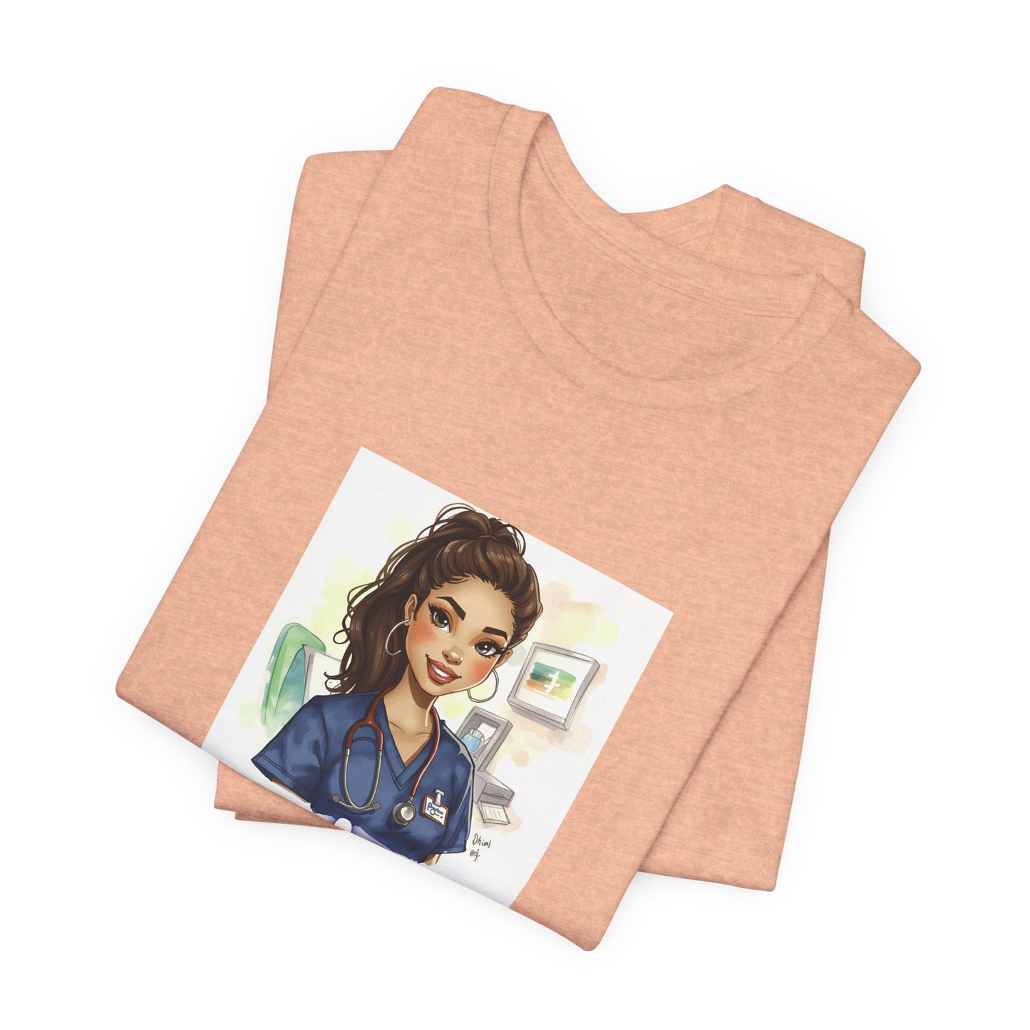 Nurse Empowerment Tee – Cute Female Nurse Illustration
